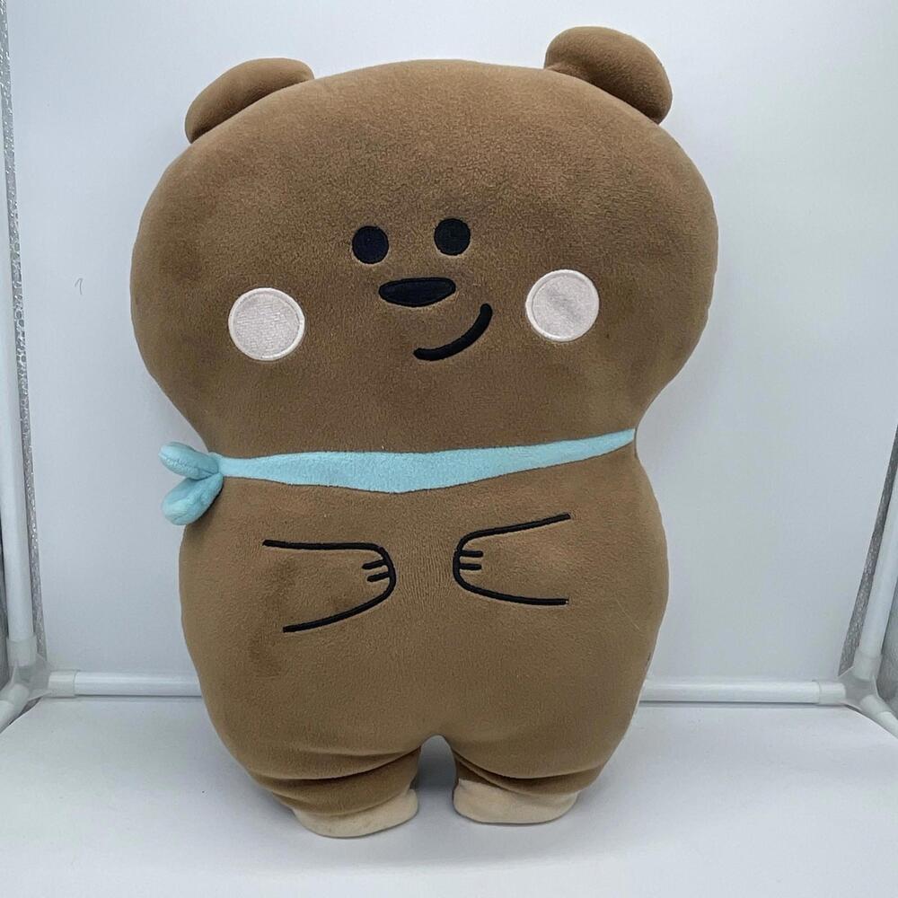 Daiso Mochiri Friend Bear Squishy Plush Toy 14” In good condition!